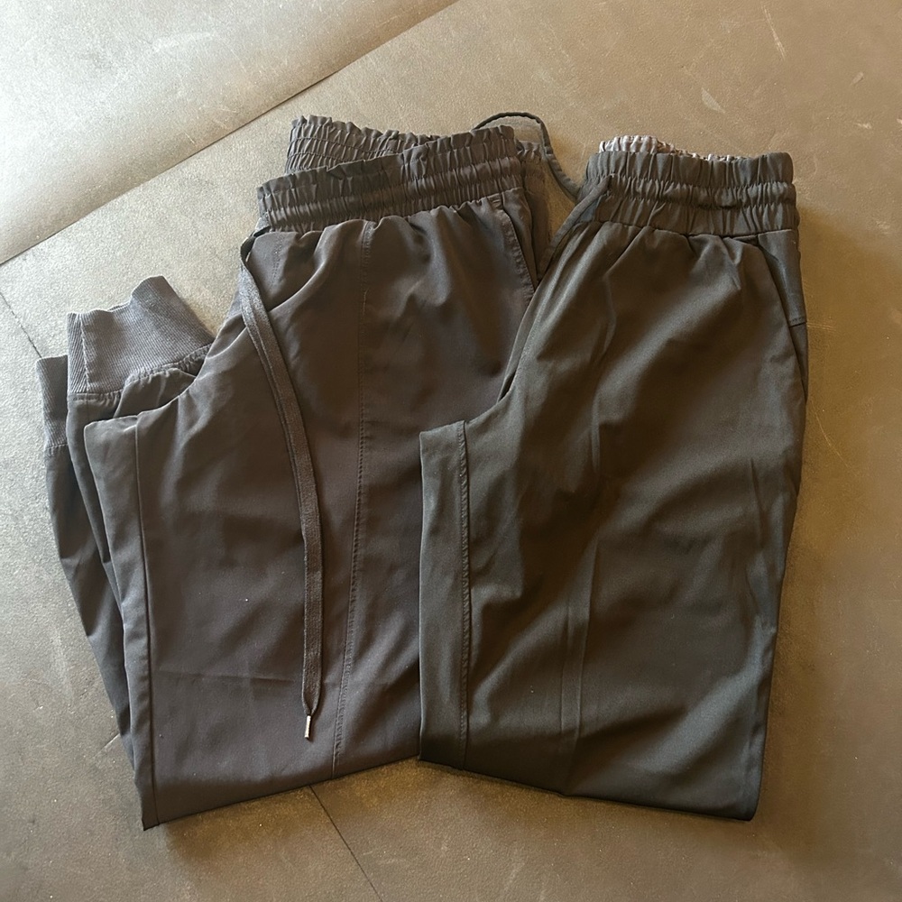 Maternity Black Elastic-Waist Jogger Pants